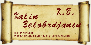 Kalin Belobrđanin vizit kartica